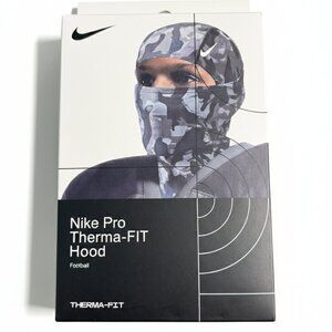 Nike Pro Therma-Fit Hyperwarm Hood Football Gray Camouflage One Size NEW IN BOX